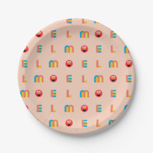 Modernes Elmo Muster Pappteller