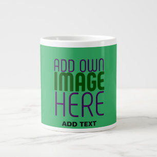 MODERNES EMERALD-GRÜNE BILDTEXTVORLAGE Jumbo-Tasse