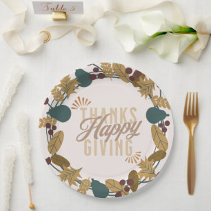 Modernes Erntedank Dinner Party Kleider Pappteller