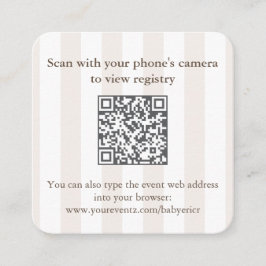 Modernes Espresso Martini Brautparty QR Code UAWG Begleitkarte