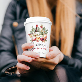 Modernes Essen Drink und genießen Sie einen angene Pappbecher