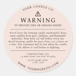 Modernes Etikett für die Verpackung von Kerzen mit Runder Aufkleber