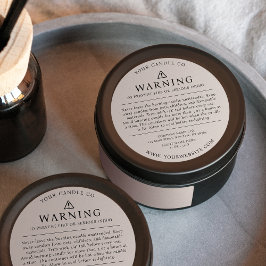 Modernes Etikett für die Verpackung von Kerzen Runder Aufkleber