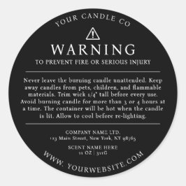 Modernes Etikett für die Verpackung von Kerzen Sch Runder Aufkleber