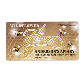 Modernes Etikett für Honigzweig