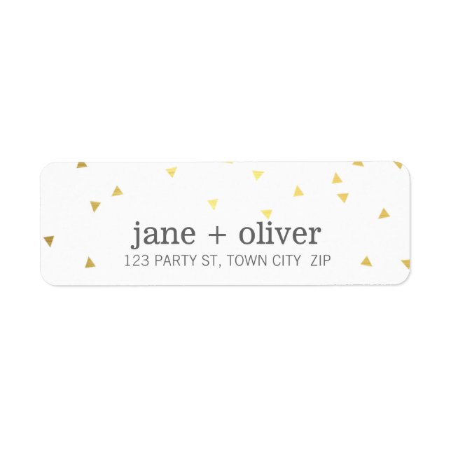MODERNES ETIKETT Geo Dreieck Konfetti niedlich glä (Vorne)