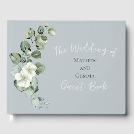 Modernes Eucalyptus Design Gästebuch