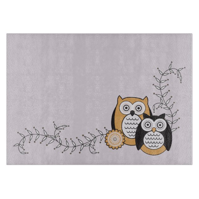 Modernes Eulen-Schneidebrett Schneidebrett (Vorderseite)