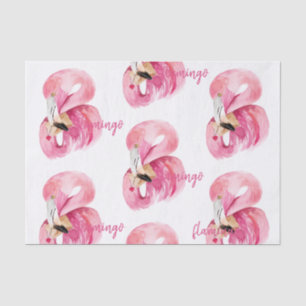 Modernes, exotisch rosa Flamingo-Muster Seidenpapier