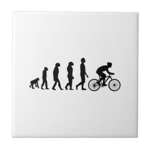 Modernes Fahrrad-Evolutions-Schema des Menschen Fliese
