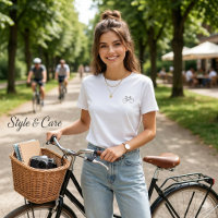 Modernes Fahrrad-Marken-T-Shirt für Mädchen, die F