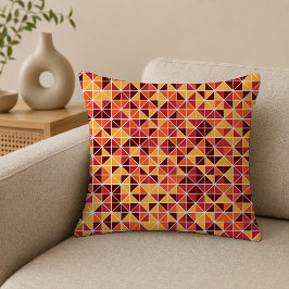 Modernes Fall Geometrisches Dreieck-Muster Kissen