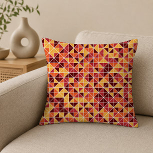 Modernes Fall Geometrisches Dreieck-Muster Kissen
