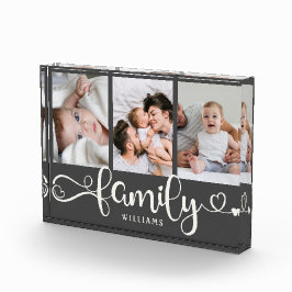 Modernes, familiäres Script Collage Einfaches eleg Fotoblock