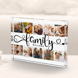 Modernes, familiäres Skript Collage Chic 10 Foto B