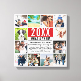 Modernes Familienjahr im Überblick 12 FotoCollage Leinwanddruck