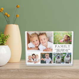 Modernes Familienkollage Fotoblock