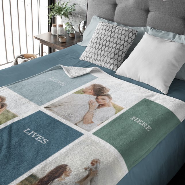 Modernes Family Collage Foto | Liebe leben hier Sherpadecke (Von Creator hochgeladen)