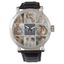 Modernes Family Collage Foto & Personalisierte Ges Armbanduhr