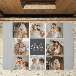 Modernes Family Collage Foto & Personalisierte Ges Fußmatte