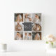 Modernes Family Collage Foto & Personalisierte Ges Quadratische Wanduhr (Home)