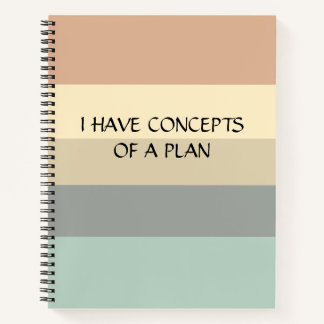 Modernes Farbblock Horizontales Streifen Grünes Mo Notizbuch