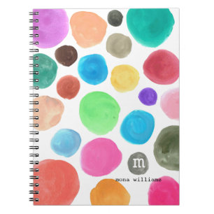 Modernes, farbenfroh-farbiges Monogramm Notizblock
