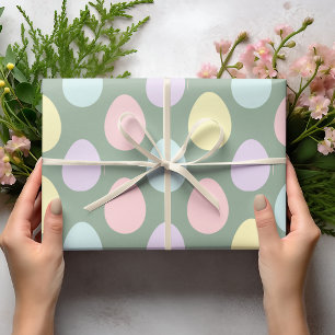 Modernes, farbenfroh gepanzertes Eiermuster Oste Geschenkpapier