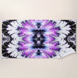 Modernes, farbenfroh glänzendes Fraktal Strandtuch