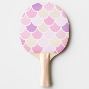 Modernes, farbenfroh rosa Mermaid-Muster Tischtennis Schläger