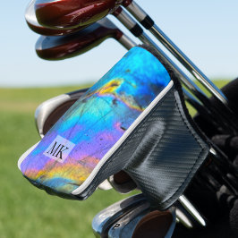 Modernes, farbenfrohe Marmormongramm Golf Headcover