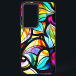 Modernes, farbenfrohes Abstrakt-gestanztes Glasdes Samsung Galaxy Hülle<br><div class="desc">Bild eines Buntglasdesigns. Cool modernes Design.</div>