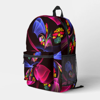 Modernes, farbenfrohes Abstraktes Kunstmuster #06 Bedruckter Rucksack