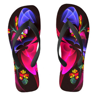 Modernes, farbenfrohes Abstraktes Kunstmuster #06 Flip Flops