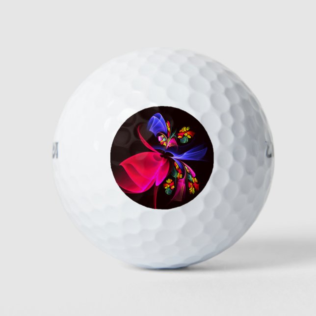 Modernes, farbenfrohes Abstraktes Kunstmuster #06 Golfball (Vorderseite)