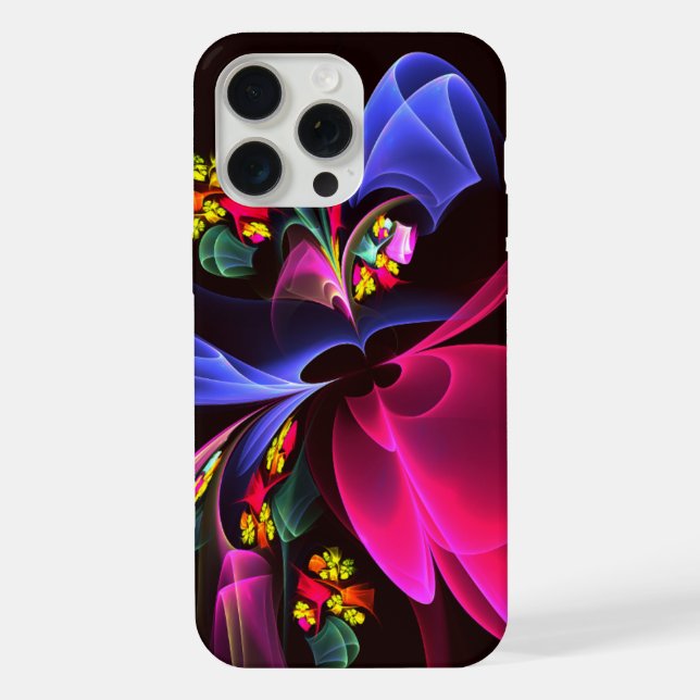 Modernes, farbenfrohes Abstraktes Kunstmuster #06 iPhone Hülle (Rückseite)