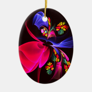 Modernes, farbenfrohes Abstraktes Kunstmuster #06 Keramik Ornament