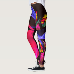 Modernes, farbenfrohes Abstraktes Kunstmuster #06 Leggings