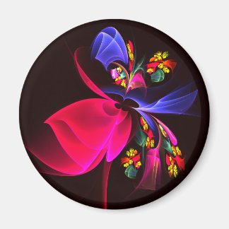 Modernes, farbenfrohes Abstraktes Kunstmuster #06 Magnet