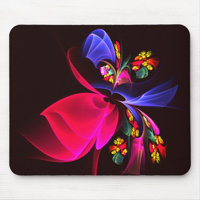 Modernes, farbenfrohes Abstraktes Kunstmuster #06 Mousepad (Vorne)