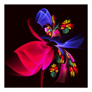 Modernes, farbenfrohes Abstraktes Kunstmuster #06 Poster