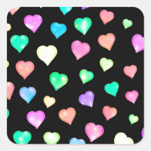 Modernes, farbenfrohes Herzmuster