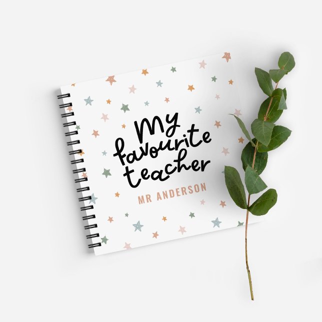 Modernes, farbenfrohes Lieblingssterngeschenk für  Notizbuch (Von Creator hochgeladen)