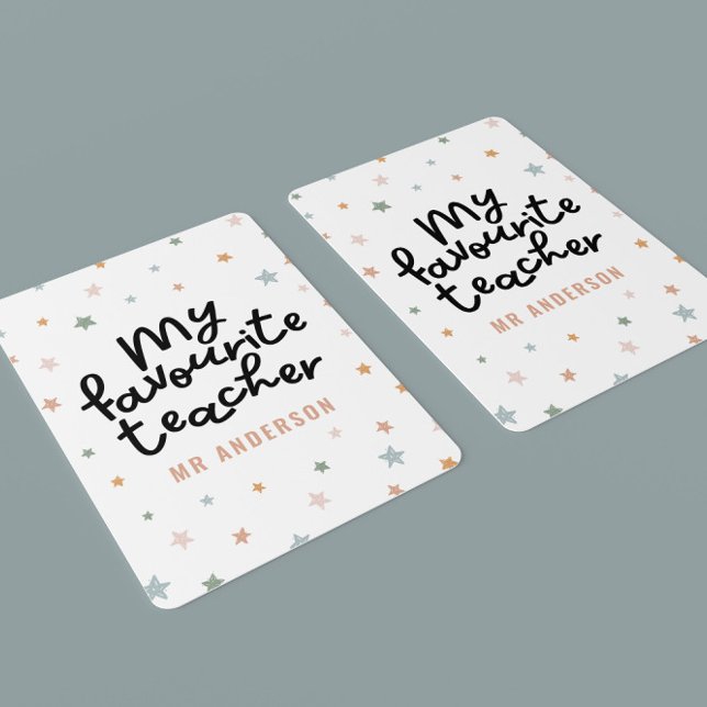 Modernes, farbenfrohes Lieblingssterngeschenk für  Spielkarten (Von Creator hochgeladen)