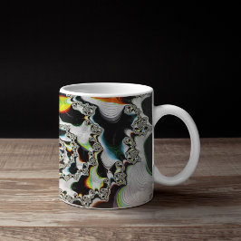 Modernes, farbenfrohes psychedelisches Spiral-Frak Jumbo-Tasse