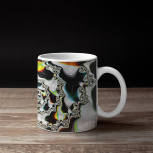 Modernes, farbenfrohes psychedelisches Spiral-Frak Jumbo-Tasse