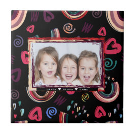 Modernes, farbenfrohes Rainbow Custom Foto Fliese