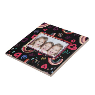 Modernes, farbenfrohes Rainbow Custom Foto Fliese
