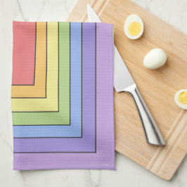 Modernes, farbenfrohes Regenbogenfarbenmuster Geschirrtuch