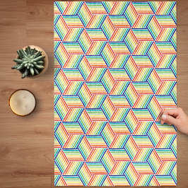 Modernes, farbenfrohes Regenbogenkuppelmuster Schw Puzzle